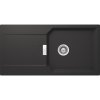SCHOCK Manhattan D-100L Cristalite drez s odkvapávacou plochou, obojstranný, s excentrom, horná montáž, 1000 x 510 mm, Nero, MAND100LAGNE