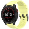 Remienok Solid Wristband žltý pre Garmin Fenix 7 Solar