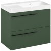 Laufen Ardo Skříňka s umyvadlem 80 cm, P, lesní zelená mat, madlo černá mat ARDO80PZMC 1 set