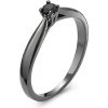 Blink-Blink Zlatý prsteň ruthenium a čierny diamant 0.13 ct 1052CcDG