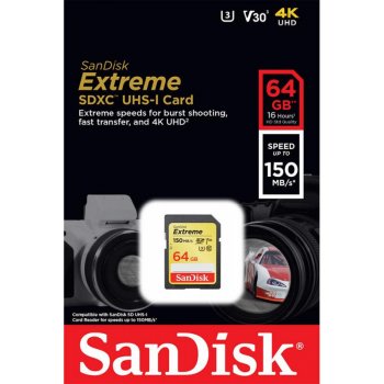 SanDisk SDXC UHS-I U3 64GB SDSDXV6-064G-GNCIN