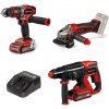 EINHELL Súprava náradia AKU TE-TK 18/3 Li (uhlová brúska, vŕtačka, kladivo, 2× 3,0 Ah), 4257242 4257242