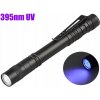 Baterka UV led-395NM Silná vrecková vo forme pera 3W ALUMINIUM IPX4