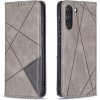 Knižkové puzdro Rhombus sivé – Samsung Galaxy S21 FE