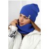 Fashionweek Dámska Súprava teplý pohodlný dámsky set dámska čiapka a šál cashmere touch S2204 Farba: Modrá, Veľkosť: Universal