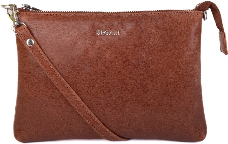 Segali dámska kožená crossbody kabelka A6B G cognac