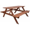 Rojaplast Záhradný set Piknik 200 cm drevený morený