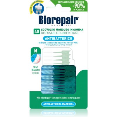 Biorepair Rubber Picks Regular dentálne špáradlá Green - Regular 40 ks