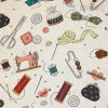Dekoračná látka so šijacími potrebami, digitálna tlač 1 m