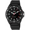 ŠPORTOVÉ MLÁDEŽNÍCKE ČIERNE VODOTESNÉ HODINKY 50M Q&Q V30A-004V 43 mm