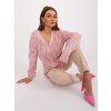 Rue Paris dámsky sveter na gombíky Olivia svetlo ružová