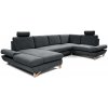 Rozkladacia rohová čalúnená sedačka s úložným priestorom do U AVESTA antracit LK0012 + záruka 3 roky zadarmo + záruka 3 roky zadarmo