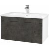 Dreja Umývadlová skrinka ASTON SZZ 80 - N01 Biela lesk / Úchytka T05 / D16 Tmavý betón