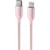 Swissten 71529205 USB-C / Lightning, 1,5m, růžový