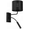 Luminex | Nástenná lampa LOFT SHADE 1xE27/60W+1xG9/8W/230V čierna | LU5232