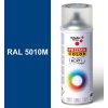 Sprej modrý matný 400ml, odtieň RAL 5010 farba enciánová modrá matná, Schuller Ehklar, farby v spreji PRISMA COLOR 91325