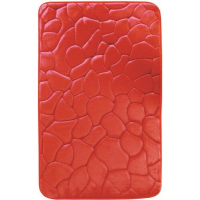 VOPI Kúpeľňová predložka s pamäťovou penou Kamene červená, 40 x 50 cm