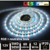 LEDprodukt 5m LED pásik 60LED/m SMD5050 12W/m IP20 RGB-NW (RGB+neutrálna biela) 12V