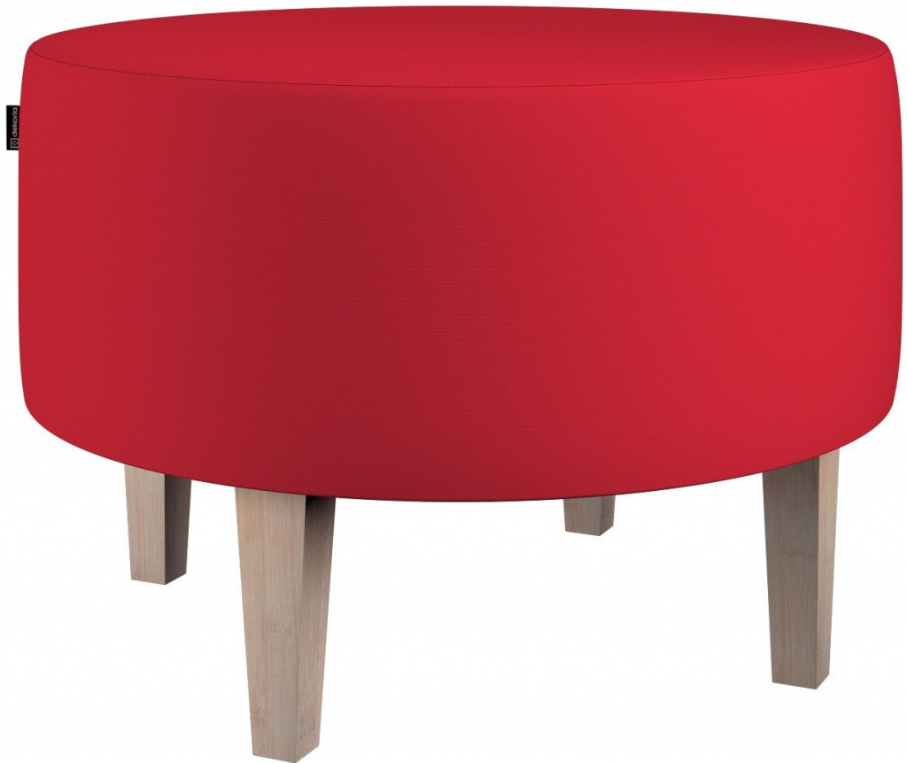 Dekoria Okrúhla podnožka, červená - Scarlet red, Ø60 × 40 cm, Cotton Panama,  702-04 od 195,68 € - Heureka.sk