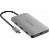 Dokovacia stanica AlzaPower Metal USB-C Dock Station 8v1 Dual Screen C8 vesmírne šedý (APW-HCA82SY)
