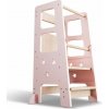 Rastúca detská učebná veža, ružová, výškovo nastaviteľná