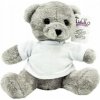 TULILO Maskot medvídek šedý v tričku 18,5 cm