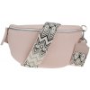 NovaKabelka.sk Reni Grande Rosa Chiara s prídavným popruhom II kožená talianska crossbody kabelka ružová