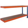 Trestles Regál prídavný 1400 x 1800 x 800 2 police oranžovomodrá