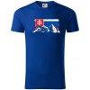 Slovenské hory - Tričko z organickej bavlny - 3XL ( Kráľovská modrá )