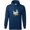 Sliepka kreslená biela - Mikina pánska Cape s kapucňou - 2XL ( Polnočná modrá )