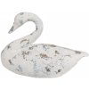 Clayre & Eef Biela antik dekoratívna figúrka Labuť - 32*14*22 cm - Clayre & Eef