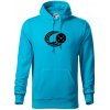Florbal lopta - Mikina pánska Cape s kapucňou - XL ( Svetlý tyrkys )