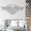 Veselá Stena Samolepka na stenu Harley Davidson orol Farba: šedá, Veľkosť: 60 x 26 cm