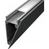 Hliníkový profil pre LED pásy NÁSTENNÝ, 55x14,2mm - Strieborná Typ krytky: Mliečna krytka zaklapávacia