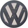 VW GOLF V (2003-2010) predný znak, logo (12,8 cm) - čierna z uhlíkových vlákien