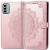 Peňaženkové puzdro Embossing Pattern Mandala Flower ružové – Nokia G22
