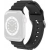 AppleKing elegantný silikónový remienok pre Apple Watch Ultra 49mm / 46mm / 45mm / 44mm / 42mm - čierny - možnosť vrátiť tovar ZADARMO do 30tich dní