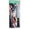 MAKRO - 3-dielny set, 2 x nôž a 1 x nožnice