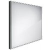 Nimco Zrkadlá - Zrkadlo s LED osvetlením, 60x60 cm, hliník/čierna ZPC 13066-90