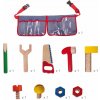 Bigjigs Toys drevené náradia na červenom opasku