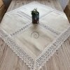 Obrus s krajkou béžový 2814 85x85cm