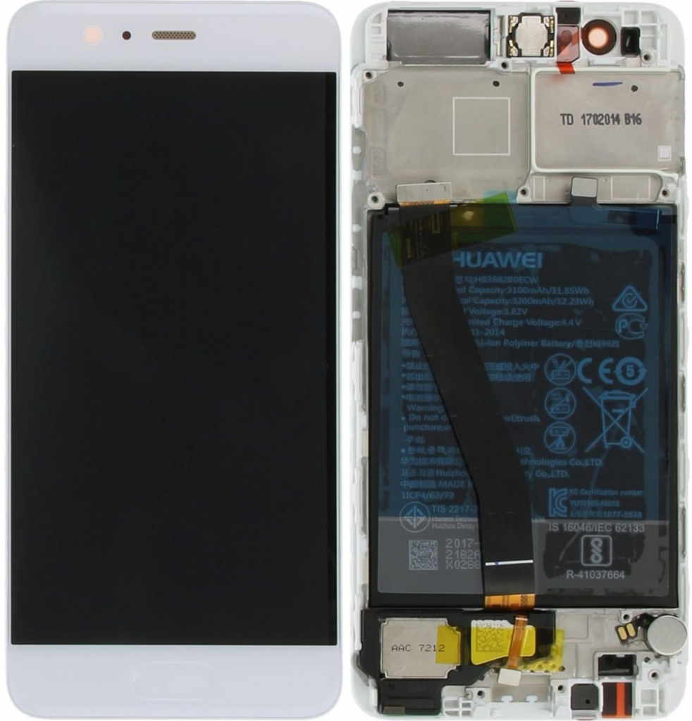 LCD Displej + Dotykové sklo + Rám Huawei P10