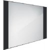 Nimco Zrkadlá - Zrkadlo s LED osvetlením, 80x60 cm, hliník/čierna ZPC 41003-90