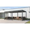 Hliníková bioklimatická pergola s lamelami BestBerg BBP-15G / 509 × 304 × 218 cm / sivá