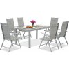 Garden Point Záhradná súprava Verona z hliníkového polywoodu pre 6 osôb svetlo sivá