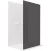 CERANO - Sprchová zástena Walk-in Onyx Duo Ľ/P - 8 mm - guľatá vzpera - biela matná, grafitové sklo - 70x200 cm