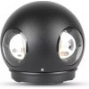 Nástenné LED svietidlo okrúhle 4W, 3000K, 440lm, IP65, čierne VT-834 (V-TAC)