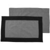Home Elements Prestieranie s obrubou recyklovaná bavlna svetlo šedá + tmavo šedá 30x50 cm