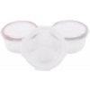 Bo Jungle Skleněné misky s víčky B-Glass Bowls 280 ml White/Grey/Pink