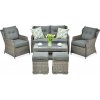 Záhradná zostava z umelého ratanu TRIVENTO 2 + VAKY Melange